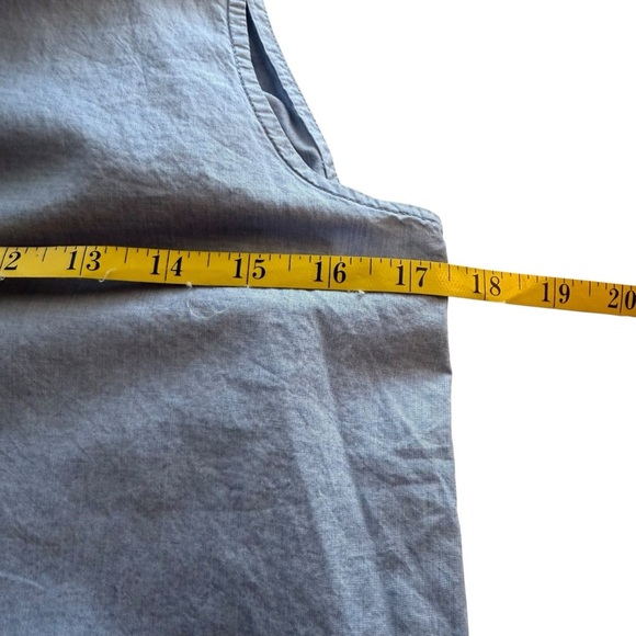 J Crew Sleeveless Oxford Blue Button Down Sleeveless Dress XS No Belt Preppy - Picture 7 of 12